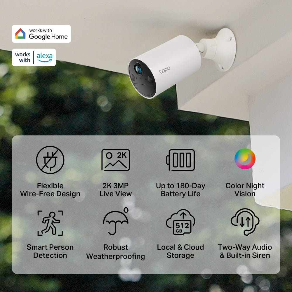 TP-Link Tapo Smart Wire-Free Security Battery Camera