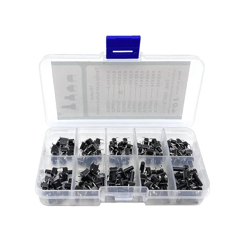 100pcs Push Button Switch Assortment