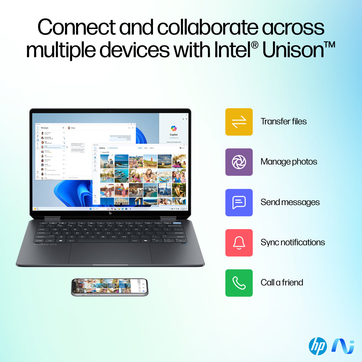 HP OmniBook Ultra Flip 14-fh0006na Copilot+ PC Intel Core Ultra 7 256V Hybrid (2-in-1) 35.6 cm (14") Touchscreen 3K 16 GB LPDDR5x-SDRAM 1 TB SSD Wi-Fi 7 (802.11be) Windows 11 Home Black, Grey