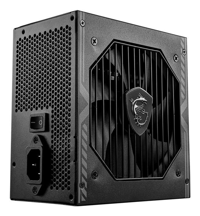 MSI MAG A550BN UK PSU '550W, 80 Plus Bronze certified, 12V Single-Rail, DC-to-DC Circuit, 120mm Fan, Non-Modular, Sleeved Cables, ATX Power Supply Unit, UK Powercord, Black'