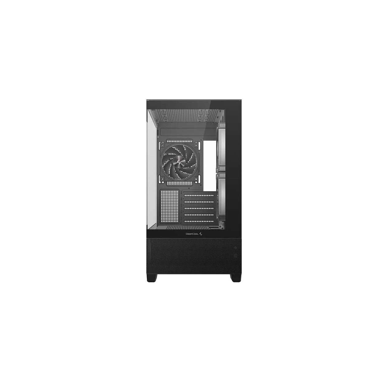 DeepCool CG380 3F Micro-ATX Gaming Case Black Panoramic Tempered Glass Side Panel, Mesh Airflow Front, 3 Pre-Installed ARGB Fans, USB-C & USB-A Front I/O, Spacious SFF/mATX/ITX Build Support