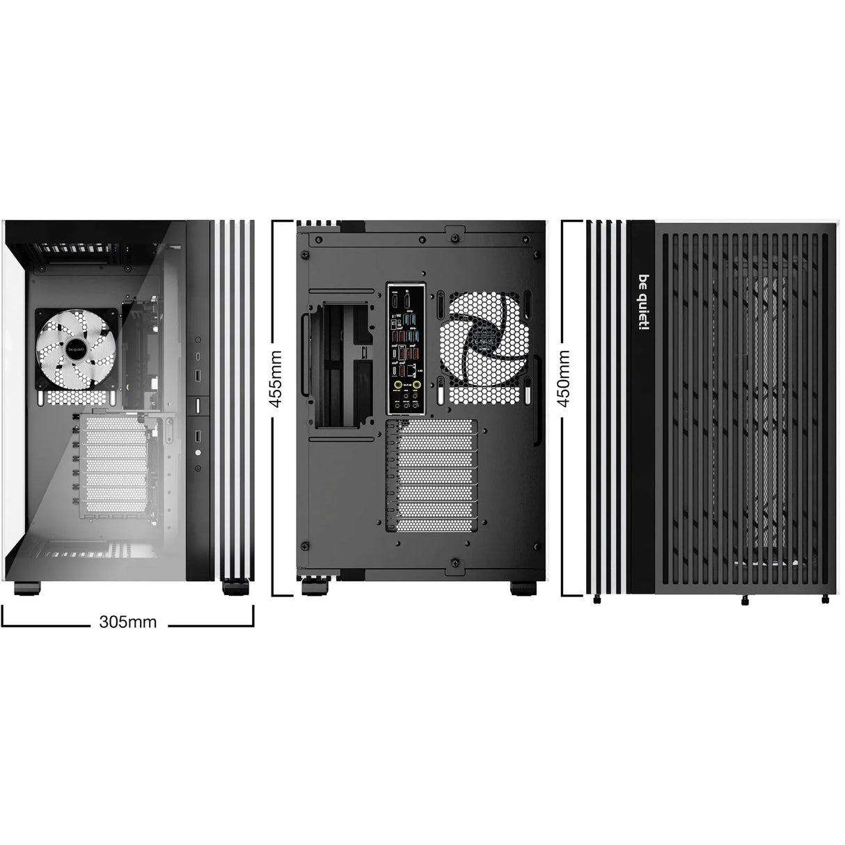 be-quiet! Light Base 600 LX, Black, Midi-Tower ATX Case, Massive ARGB LED Strip, Full Windowed Design, 4x Light Wings LX 120mm PWM fans included