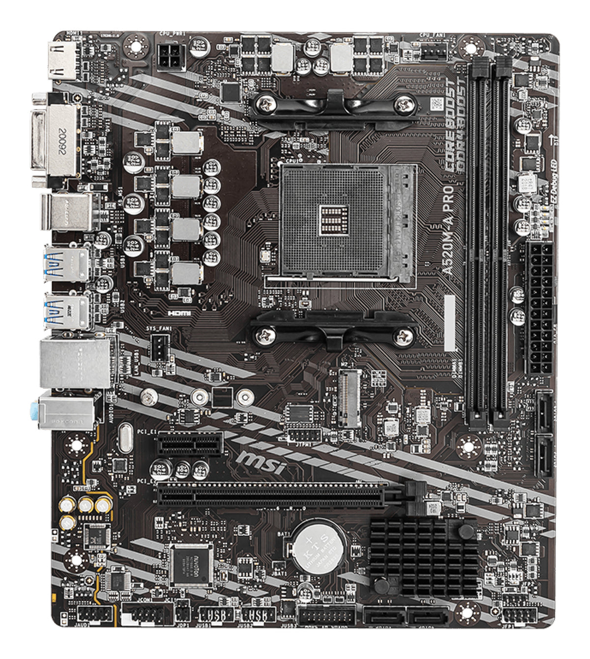 MSI A520M-A PRO motherboard AMD A520 Socket AM4 micro ATX