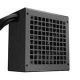 DeepCool PF600 600W PSU, 120mm Silent Hydraulic Bearing Fan, 80 PLUS White, Non Modular, UK Plug, Flat Black Cables, Efficient & Affordable