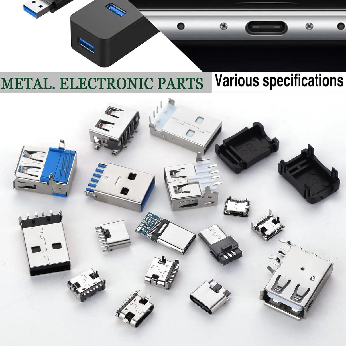 180pcs USB Connector Assortment