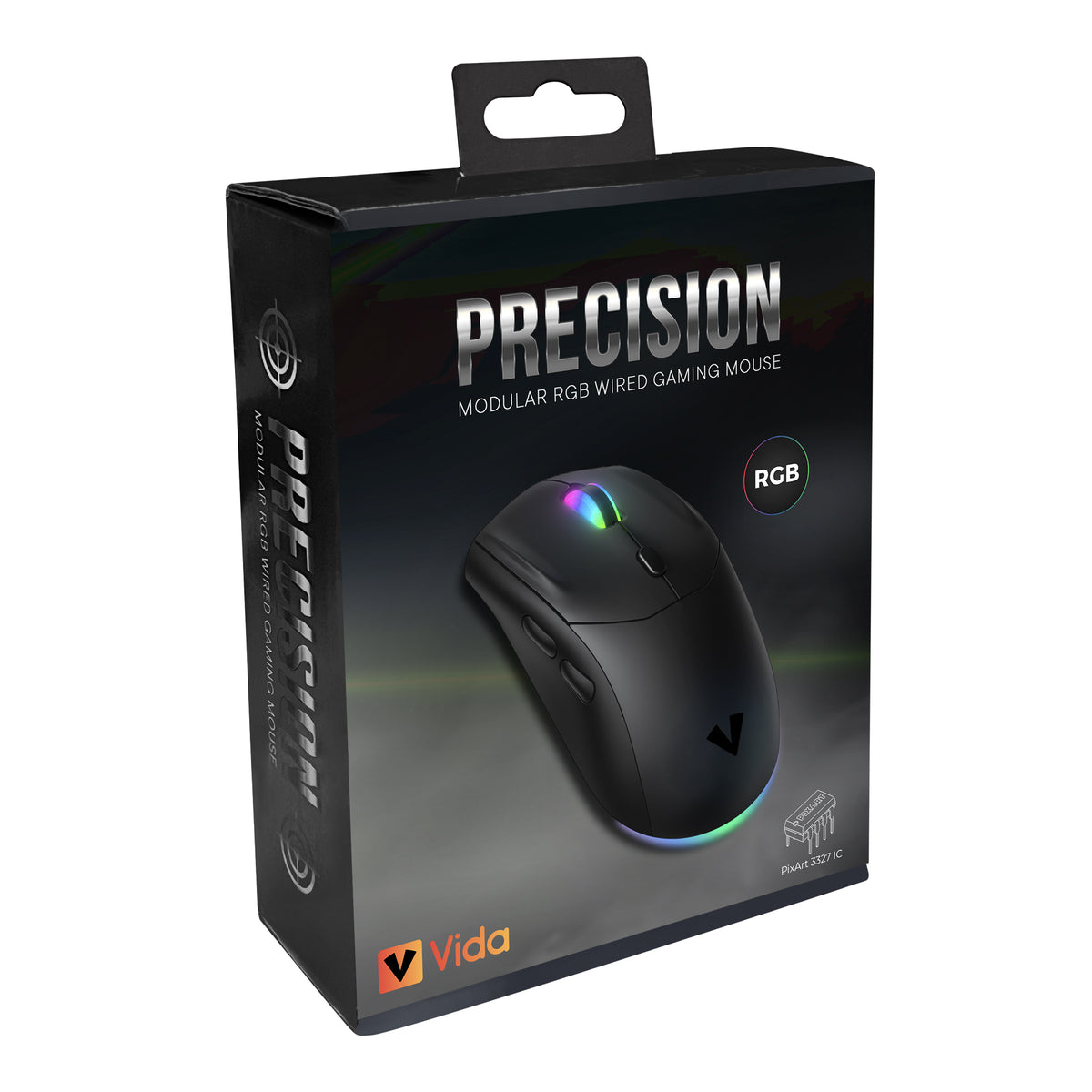 VIDA PRECISION GAMING USB RGB mouse Ambidextrous USB Type-A Optical 12400 DPI