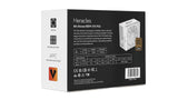 VIDA 850W Heracles White ATX 3.1 Gaming PSU, 80+ Bronze, 140mm Ultra-Quiet FDM Fan, Flat White Cables, PCIe 5.1, Power Lead Not Included power supply unit 24-pin ATX