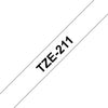 Brother TZe-211 label-making tape Black on white