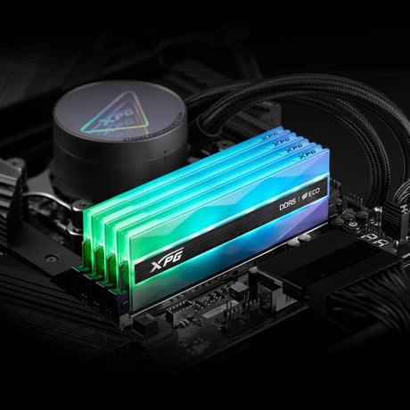 Adata Lancer Neon AX5U8000C3816G-DCLANRSG 32GB (2 x 16GB) DDR5 8000MHz, CL38, 1.45v, Silver RGB Eco System Memory, Using Eco-Friendly Material