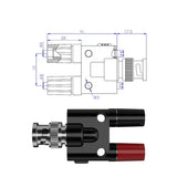 BNC Male to 4mm Red and Black Banana Plug