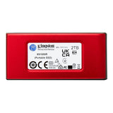 Kingston XS1000 Red (SXS1000R/2000G) 2TB Portable External SSD, Read 1050MB/s, Write 1000MB/s, USB 3.2 Gen 2, 5 Year Warranty