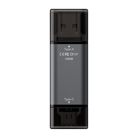 Team TX13128GC01 2 in 1 Dual OTG 128GB Flash Drive, X1 USB 3.2 Gen1, Type C & A, Plug and Play