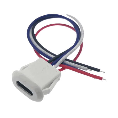 USB C Power Connector 3A Female Panel Mount