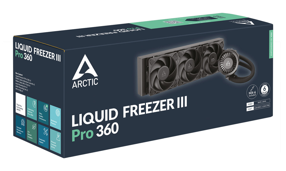 ARCTIC Liquid Freezer III Pro 360 - Multi Compatible All-in-One CPU Water Cooler